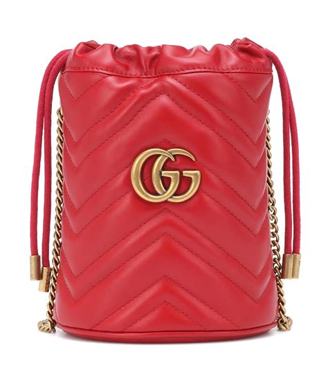 gucci bucket bag red|gucci marmont bucket bag.